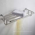 New double towel rail shelf stainless steel wall holder towel bar